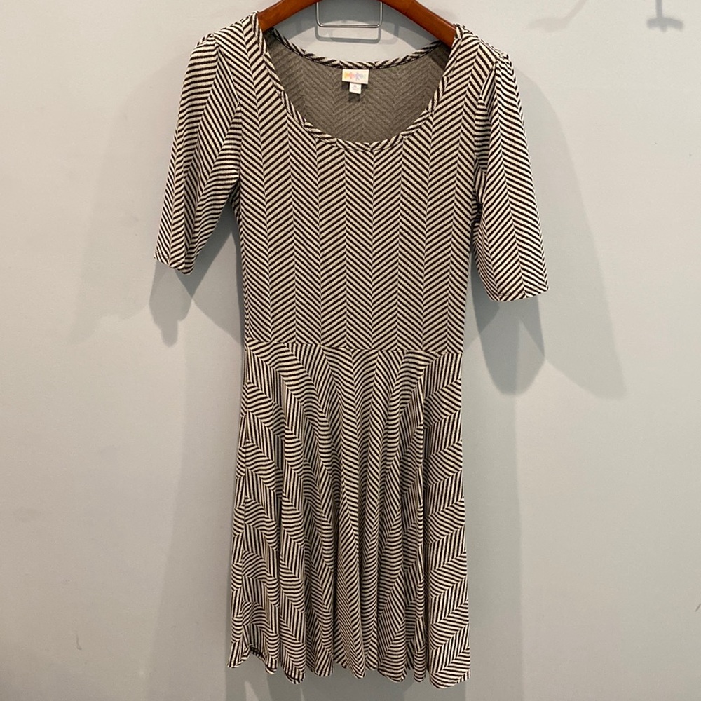 Lularoe black and white dress